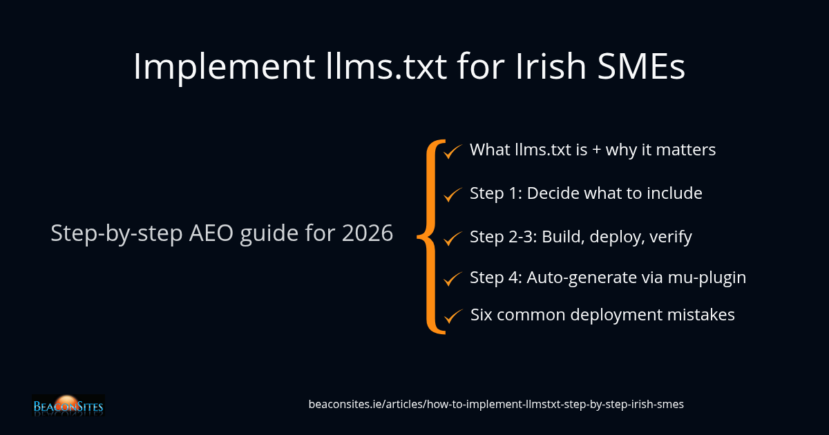 How to Implement llms.txt: A Step-by-Step Guide for Irish SMEs